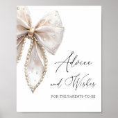Poster Conseil White Pearl Bow et les souhaits pour les n (Devant)