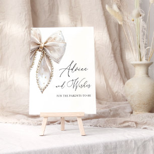 Poster Conseil White Pearl Bow et les souhaits pour les n