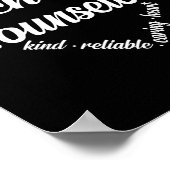 Poster Conseiller de l'école Coeur Mot Cloud (Coin)