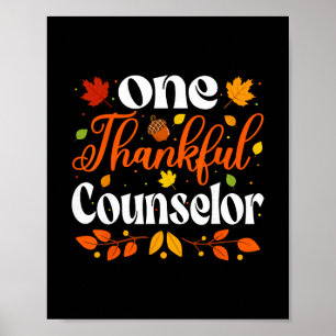 Poster Conseiller de remerciement d'automne un Thanksgivi