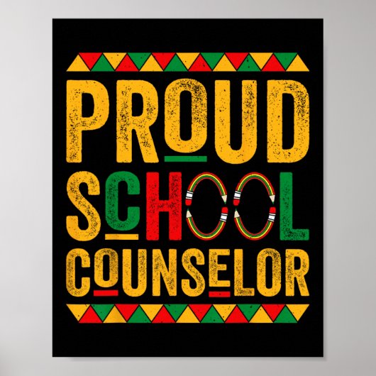 Poster Conseiller d'école fier - Mois de l'histoire des N (Devant)