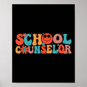 Poster Conseiller d'école Groovy retour à l'école enseign