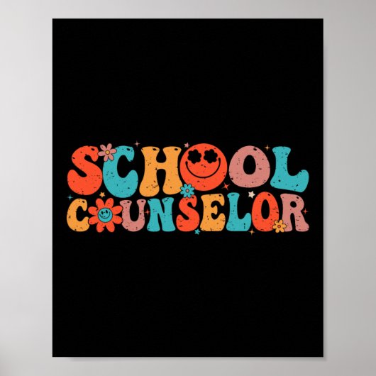 Poster Conseiller d'école Groovy retour à l'école enseign (Devant)