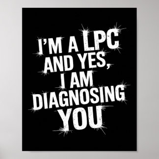 Poster Conseiller en santé mentale Lpc Citation humoristi