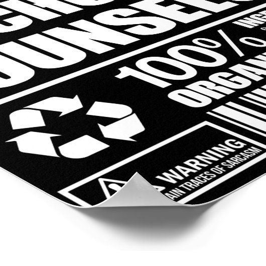 Poster Conseiller scolaire 100% Bio (Coin)