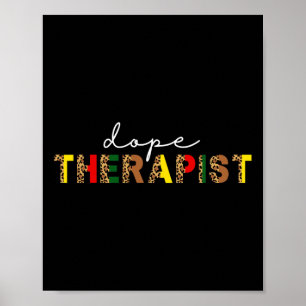 Poster Conseillère en pharmacothérapie Empreinte de léopa