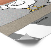 Poster Conseils amusants sur le poulet à traverser la rou (Coin)