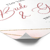 Poster Conseils Boho pour les mariés pancarte de jeu (Coin)