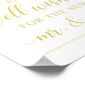 Poster Conseils de calligraphie dorée et vœux de bonheur (Coin)