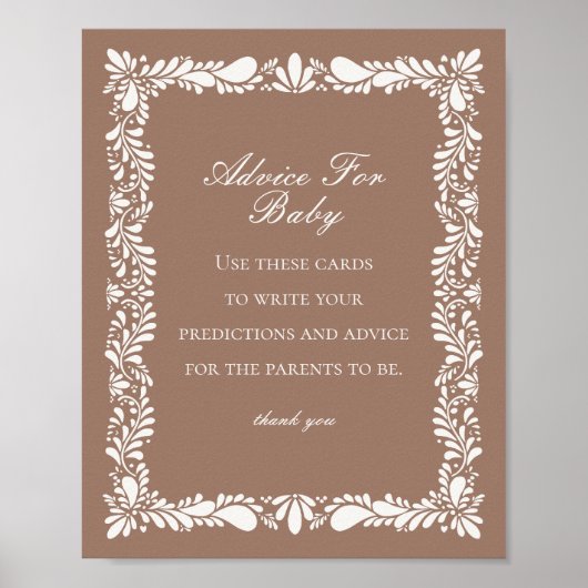 Poster Conseils de Carreau Talavera Marron Mocha pour Jeu (Devant)