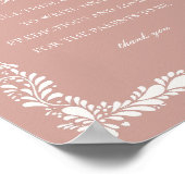 Poster Conseils de carreaux de Talavera rose pour le jeu (Coin)