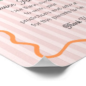 Poster Conseils de douche Citrus pour bébé Pink Little Cu (Coin)