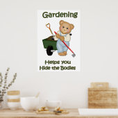 Poster Conseils de jardin #2 - Cacher les corps (Cuisine)