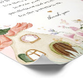 Poster Conseils de jardin de fée pour bébé Baby shower lu (Coin)