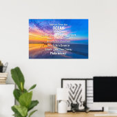 Poster Conseils de la dérive du crépuscule de l'océan Pla (Bureau à domicile)