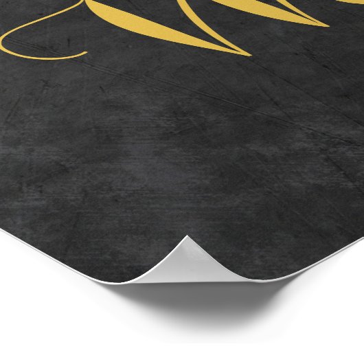 Poster Conseils de tournesol rustique et signe mariage de (Coin)