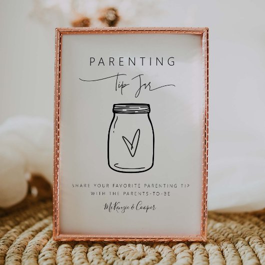 Poster Conseils d'éducation Baby shower Partie de décorat