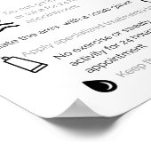 Poster Conseils et prévention pour les cheveux cultivés (Coin)