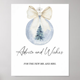Poster Conseils et souhaits d'hiver pour l'affiche des je