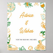 Poster Conseils et souhaits italiens plus rustiques (Devant)