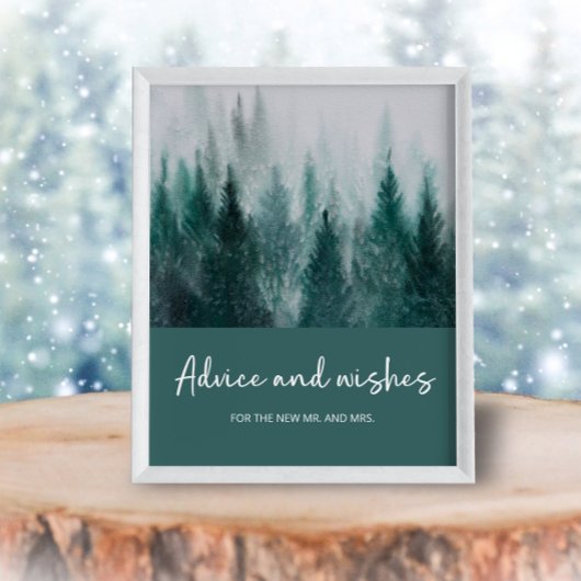 Poster Conseils et souhaits pour la forêt de pins pour le