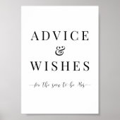 Poster Conseils et souhaits pour le Bientôt être Mme Sign (Devant)