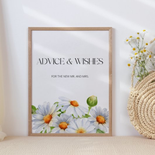 Poster Conseils et souhaits pour les jeunes mariés