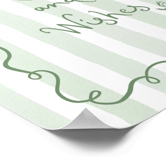 Poster Conseils et souhaits Whimsical Sagge vert Bridal (Coin)