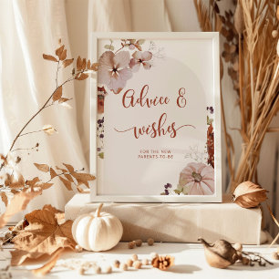 Poster Conseils et vœux boho automne