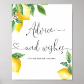 Poster Conseils et vœux de citron aquarelle pour jeunes m (Devant)