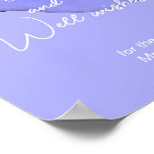 Poster Conseils et vœux de lavande violette bleue (Coin)
