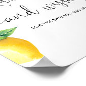 Poster Conseils et vœux de mariage à l'aquarelle sur un c (Coin)