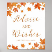 Poster Conseils et vœux de mariage d'automne (Devant)