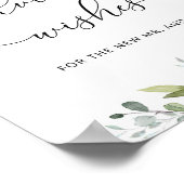 Poster Conseils et vœux d'eucalyptus pour les jeunes mari (Coin)