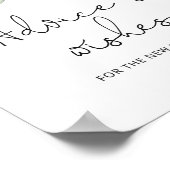 Poster Conseils et vœux floraux bleu marine rose pour jeu (Coin)