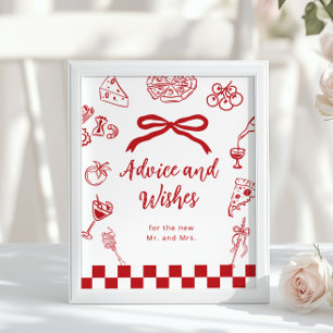 Poster Conseils et vœux italiens C'est l'amour nuptial
