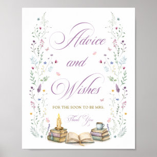 Poster Conseils et vœux pour la fête de mariage de Her Ne