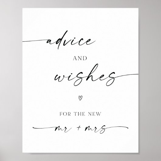 Poster Conseils et voeux pour M. & Mme Mariage (Devant)