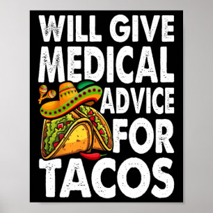 Poster Conseils Médicaux Pour Tacos Mexicains Cinco De Ma