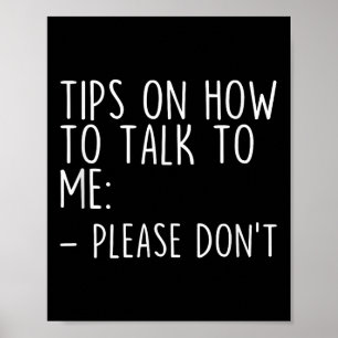 Poster Conseils Sur Comment Me Parler S'Il Vous Plaît Ne