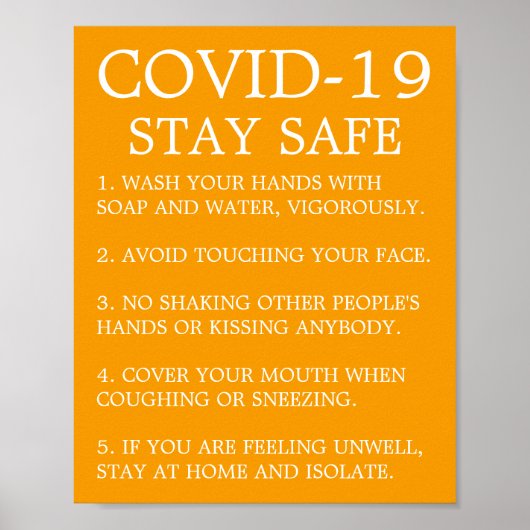 Poster Conseils sur la Covid-19 (Devant)