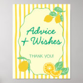 Poster Conseils & Vœux Jaune Vert Citron Diplômé (Devant)