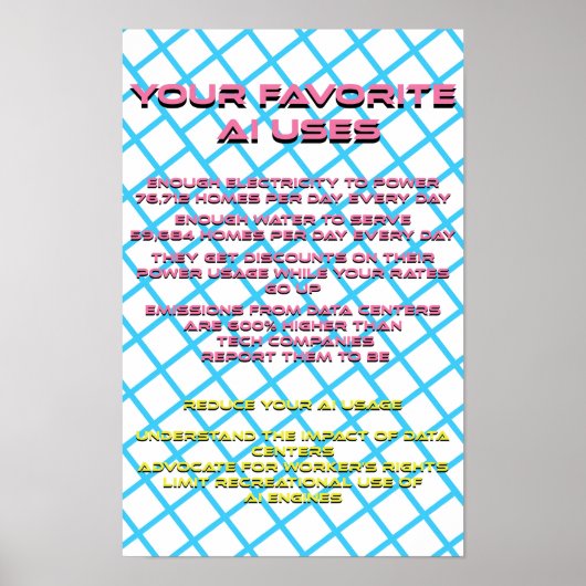 Poster Conséquences de l'IA (Devant)