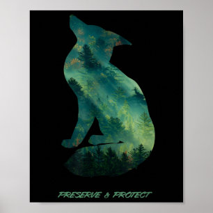 Poster Conservation de la forêt Fox Nature De l'environne