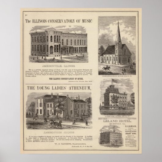 Poster Conservatoire de musique, école, église (Devant)