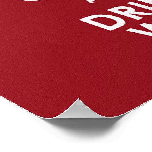 Poster Conserver Calme et boire vin raisins alcool dri so (Coin)