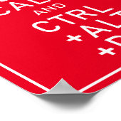 Poster Conserver calme et CTRL + ALT + DEL Funny Programm (Coin)