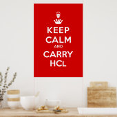 Poster Conserver calme et transporter HCl (Cuisine)