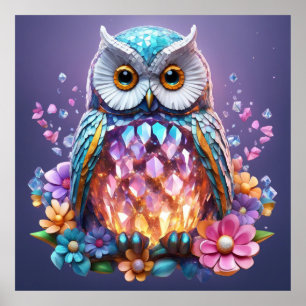 Poster Conserver Crystal Owl Conception ou conception de