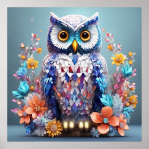 Poster Conserver Crystal Owl Conception ou conception de
